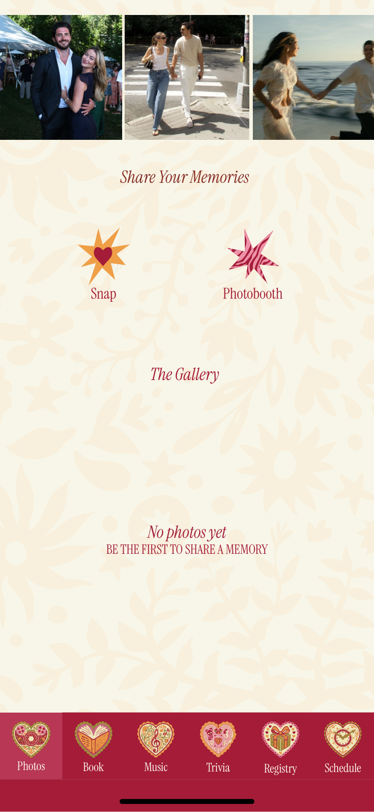 Guestbook screen preview